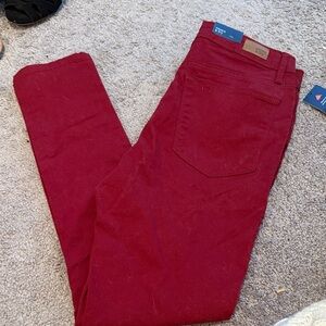 Burgundy Denim Jeans
